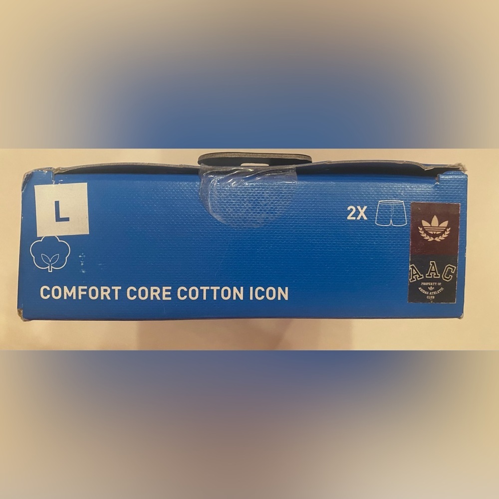 Adidas 2-Pack Comfort Core Cotton Icon Boxers Size Large 36-38 - Picture 3 of 4